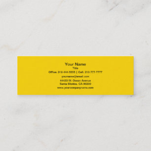 Carte De Visite Mini Couleur uni jaune du bus scolaire