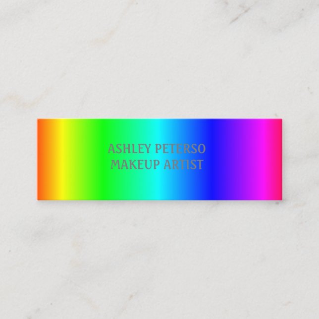Carte De Visite Mini Couleurs fluo élégantes arc-en-ciel (Devant)