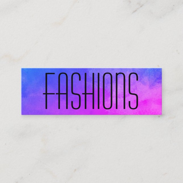 Carte De Visite Mini Couleurs vives de grand texte (Devant)