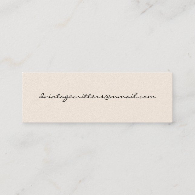 Carte De Visite Mini Couple de chauve-souris à une date (Dos)