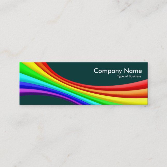 Carte De Visite Mini Courbe de spectre 3d - Vert foncé 003333 (Devant)