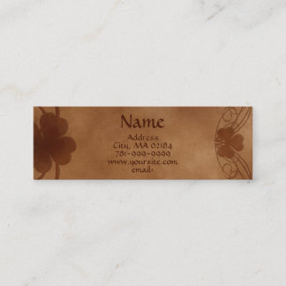 Carte De Visite Mini Coutume celtique élégante de parchemin de shamrock