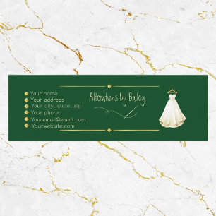 Carte de visite mini couture alterations Émeraude