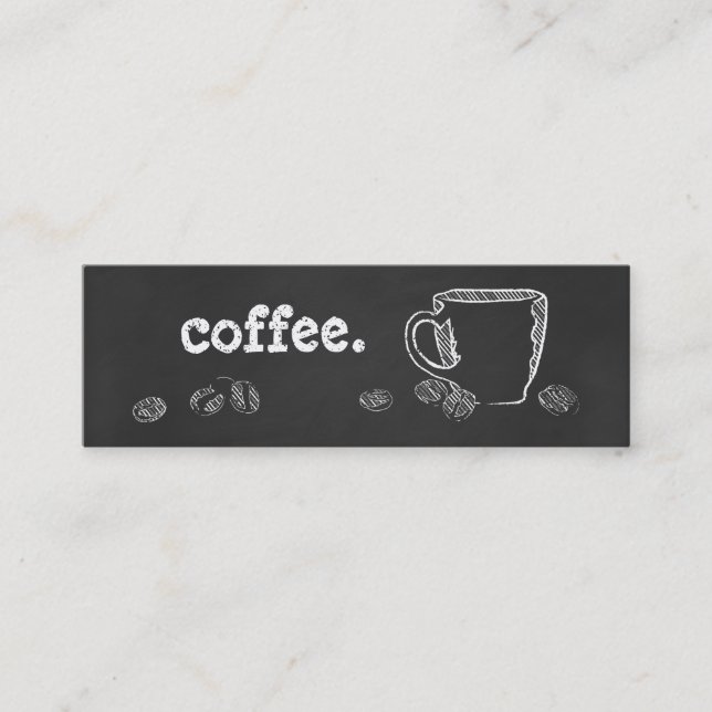 CARTE DE VISITE MINI CRAIE DE TASSE DE CAFÉ (Devant)