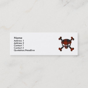Carte De Visite Mini Crâne de tartan de MacLachlan aucune bannière