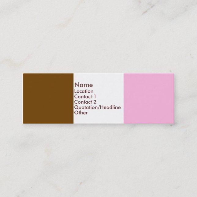 Carte De Visite Mini Crème glacée napolitain (Devant)