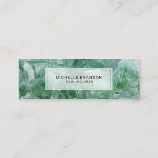 Carte De Visite Mini Cristal Emeral Green Boho Healing Arts