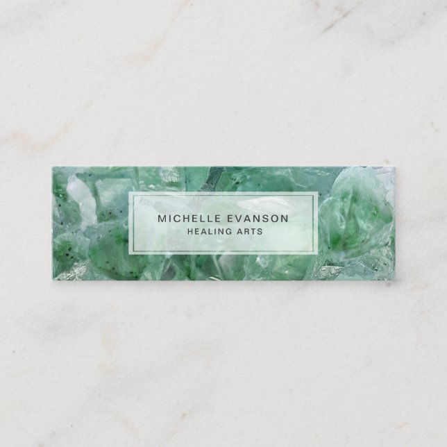 Carte De Visite Mini Cristal Emeral Green Boho Healing Arts (Devant)