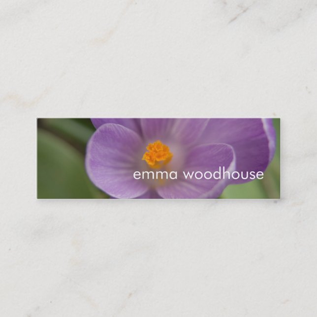 Carte De Visite Mini Crocus mauve PICT5930 (Devant)