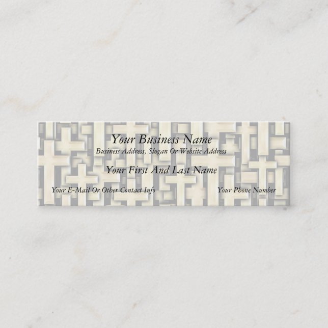 Carte De Visite Mini Croix d'or (Devant)