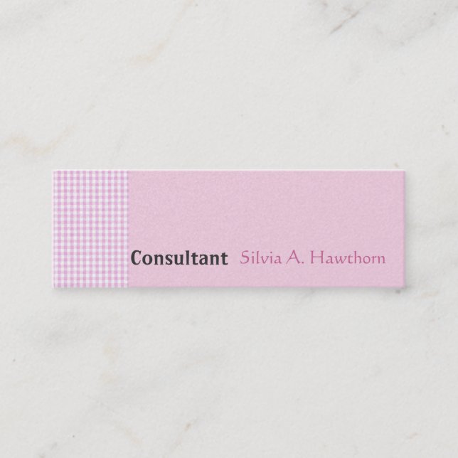 Carte De Visite Mini Cru minimal de guingan de motif de l'espace rose (Devant)