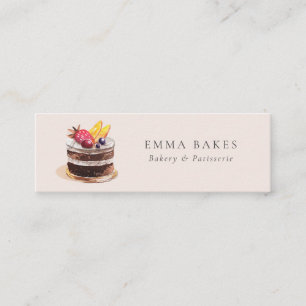 CARTE DE VISITE MINI CUPCAKE PATISSERIE CUPCAKE FLORAL FRUITS BLEUS