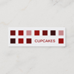 Carte De Visite Mini CUPCAKES (carrés modernes)