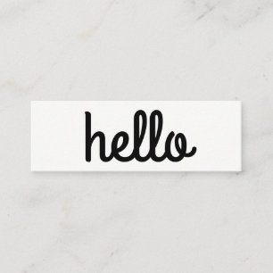 Carte De Visite Mini Cursive Hello minimaliste