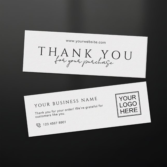 Carte De Visite Mini Customers Order Packaging Thank You Mini Inserts (Créateur téléchargé)