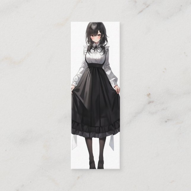 Carte De Visite Mini Cute Anime Maid (Devant)