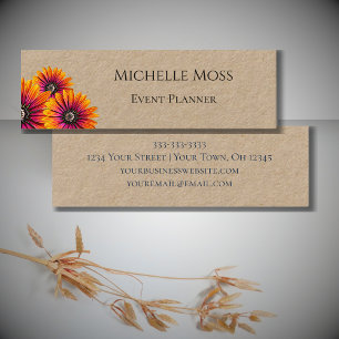 Carte De Visite Mini Daisies modernes Boho tendance Simple