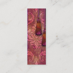 Carte De Visite Mini Damassé de diamant, MAROC dans fuchsia et orange