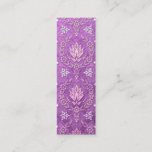 Carte De Visite Mini Damassé de marguerite, DOUBLE DAMASSÉ