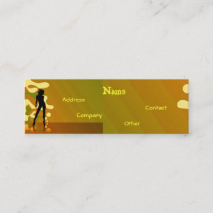 Carte De Visite Mini Danseur En Or Rétro