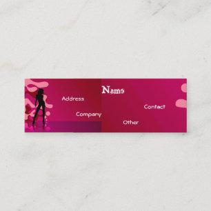 Carte De Visite Mini Danseur En Rose