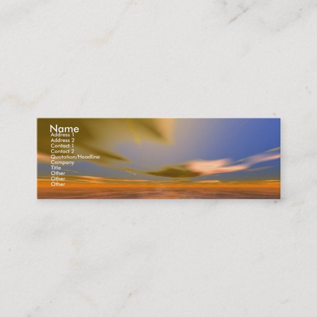 Carte De Visite Mini DAWNING DARK/Nuages de Dreamscape Science Fiction (Devant)