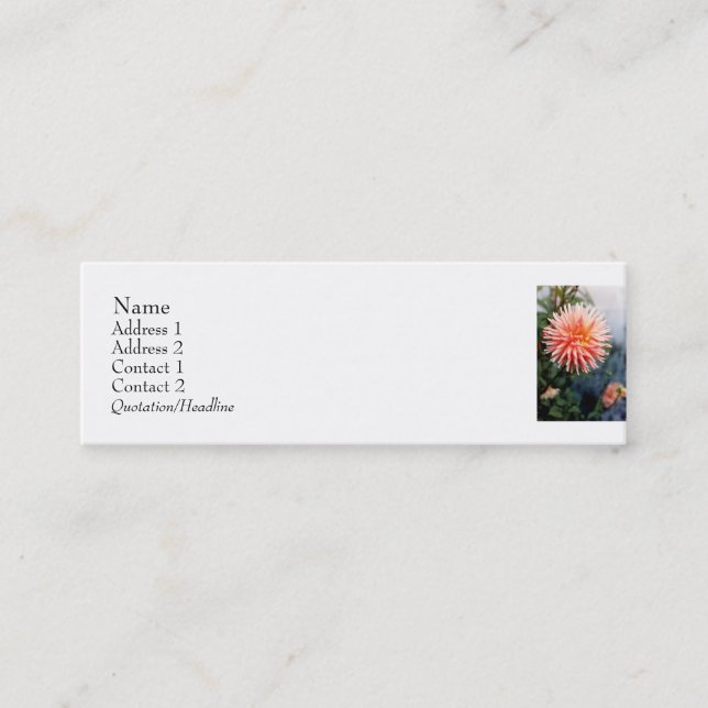 Carte De Visite Mini Dazzling Flower (Devant)