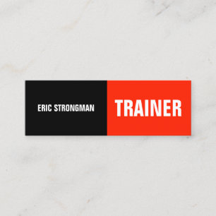 Carte De Visite Mini Demi de rouge de noir de fente