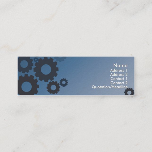Carte De Visite Mini Dents bleues - maigres (Devant)