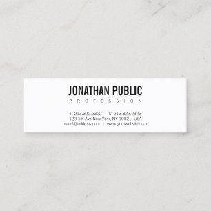 Carte De Visite Mini Design élégant Design élégant Professionnel Modern