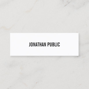 Carte De Visite Mini Design moderne Professionnel Élégant Simple Plain