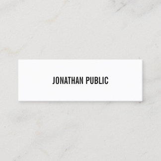 Carte De Visite Mini Design moderne Professionnel Élégant Simple Plain