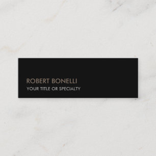 Carte De Visite Mini Design noir moderne et élégant