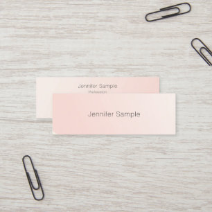 Carte De Visite Mini Design Simple Moderne Rose Pâle Tendance