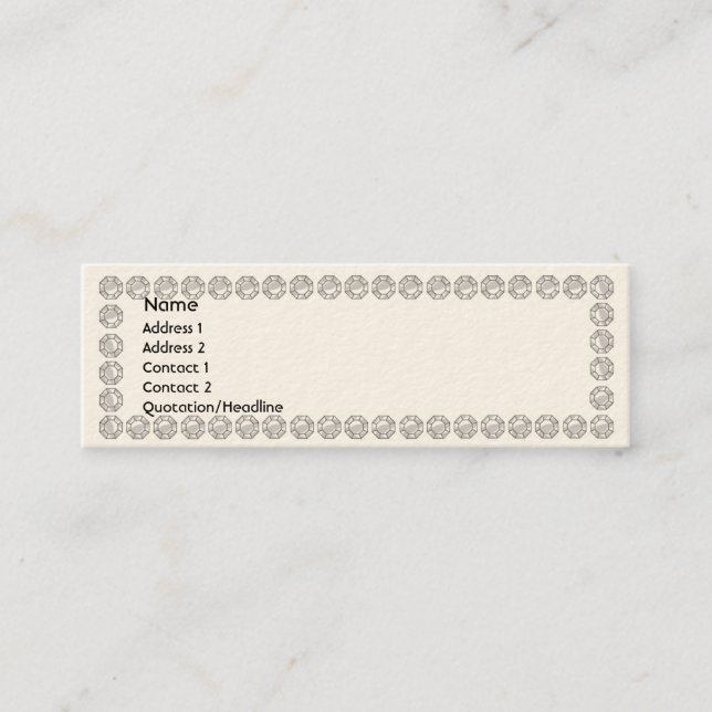 Carte De Visite Mini Diamants blancs - maigres (Devant)