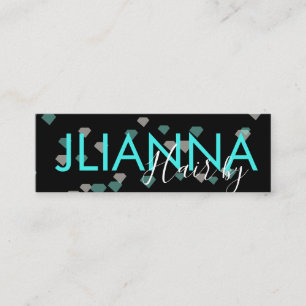 Carte De Visite Mini Diamants flottants Maquillage Salon Nails Eyelashe