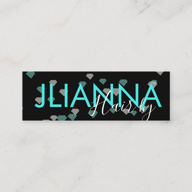 Carte De Visite Mini Diamants flottants Maquillage Salon Nails Eyelashe (Devant)