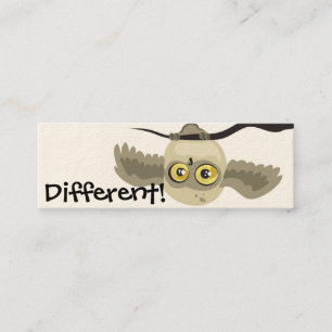 Carte De Visite Mini Différent ! signet de hibou à l'envers