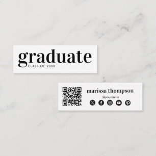 Carte De Visite Mini Diplômé QR Code Social Media