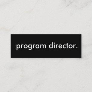 Carte De Visite Mini directeur du programme.