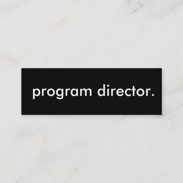 Carte De Visite Mini directeur du programme. (Devant)