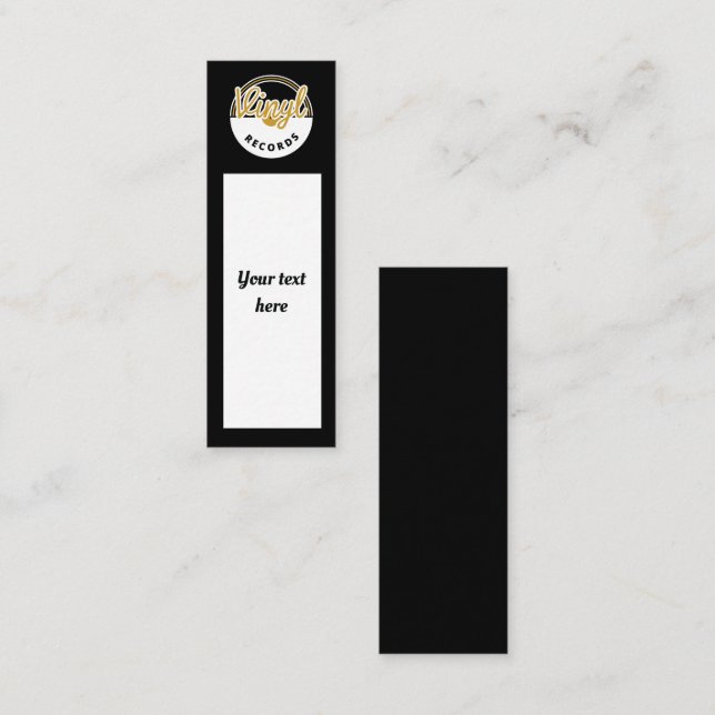 Carte De Visite Mini Disques vinyles (Devant / Derrière)