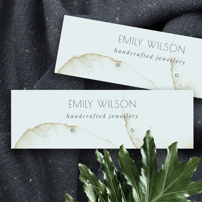 CARTE DE VISITE MINI DOFT AQUA GOLD ABSTRAIT STUD EARRING AFFICHER LOGO (Créateur téléchargé)