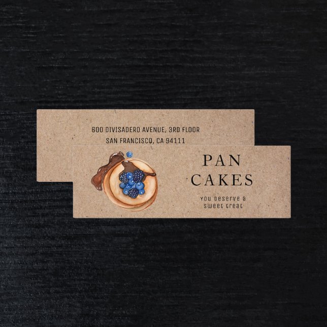 Carte De Visite Mini Douceurs modernes Pancake Bakery Professionnel (Créateur téléchargé)