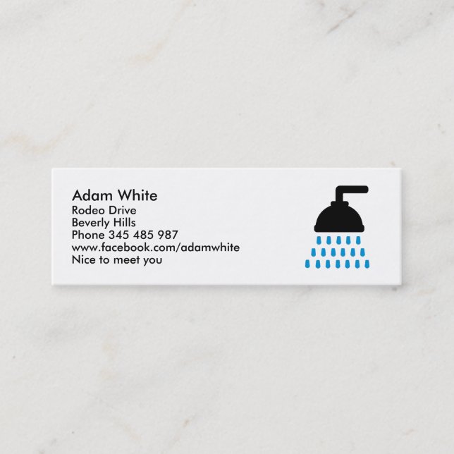 Carte De Visite Mini Douche (Devant)