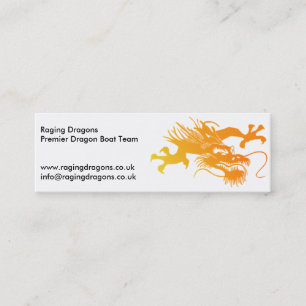 Carte De Visite Mini Dragons faisants rage - équipe de Dragonboat
