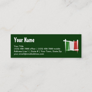 Carte De Visite Mini Drapeau de brosse de l'Italie