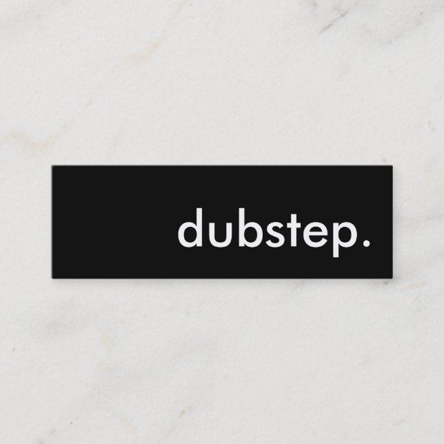 Carte De Visite Mini dubstep. (Devant)