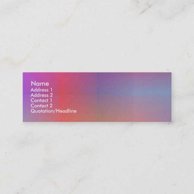 Carte De Visite Mini Dusky Color III (Devant)