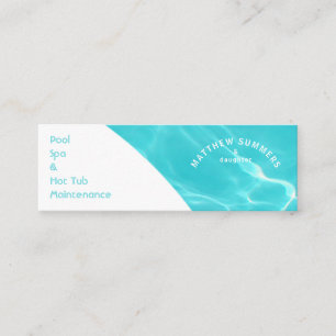 Carte De Visite Mini Eau De Piscine Abstraite Minimaliste